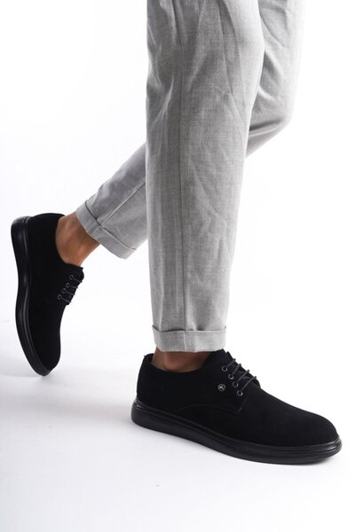 Mubiano MBRGN87-S Черни мъжки суетни мокасини с връзки