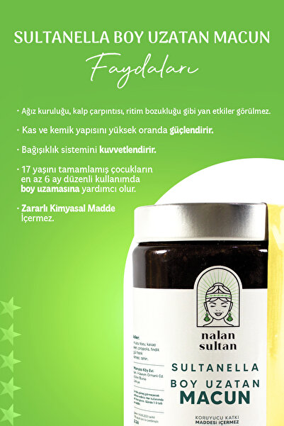 NALAN SULTAN Sultanella Macun | Kas ve Kemik Yapısını Güçlendirir (Boy Uzamasına Yardımcı Macun) 700gr