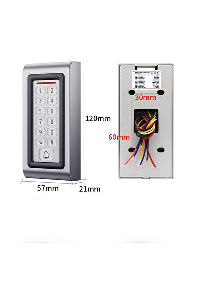 SONEX Rfıd Kartlı Ve Şifreli Geçiş Sistemi-metal Şifreli Elektronik Kapı Kilidi -10 Adet Tag Göstergeç