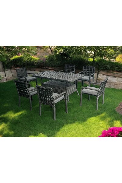 Tu Tienda SİENA 6 KİŞİLİK BAHÇE BALKON MUTFAK SANDALYESİ,ANTRASİT