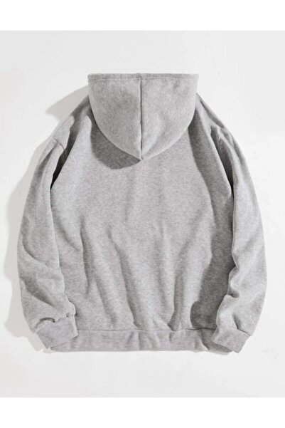 VBSVİBES Оувърсайз суитшърт с качулка в сив цвят и щампа в Колорадо.