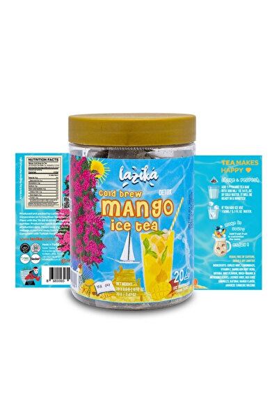 LAZİKA Soğuk Demleme Naneli Mango Arolamalı Detoks Çayı-20'li PLA Piramit Poşet