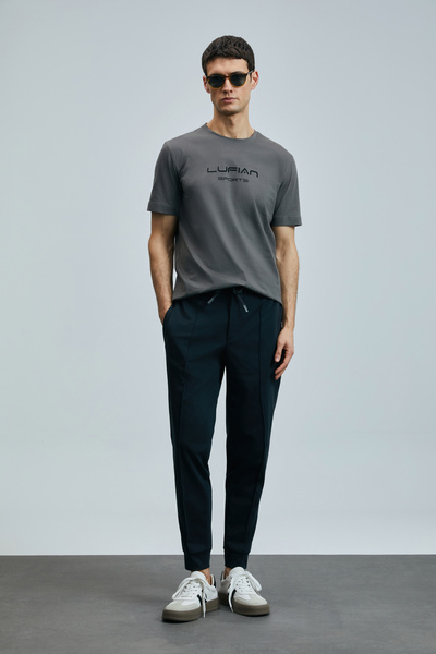 Lufian Pıto Smart Men's Chino Trousers Slim Fit Black