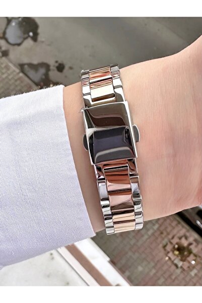 Ferrucci Rose Gold Quartz Wristwatch - Stylish Elegant Mesh Frame, Steel Cord Dial