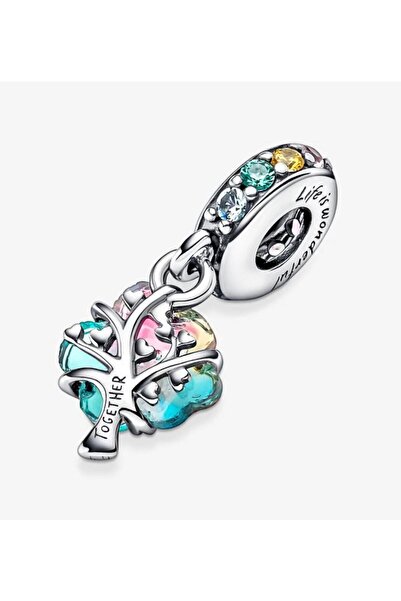 POSEİDONS JEWELLERY Birliktelik Ağacı Murano Cam Sallantılı Charm