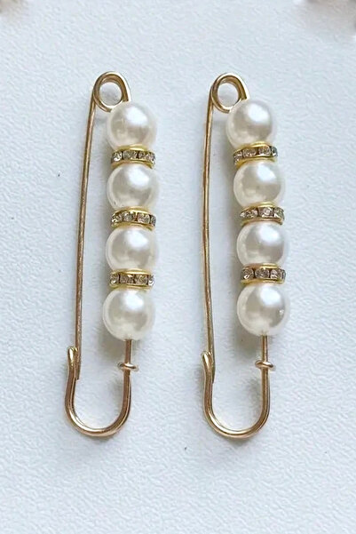 New Obsessions Çok Amaçlı İnci Detaylı Büyük İskoç İğne 2 Adet