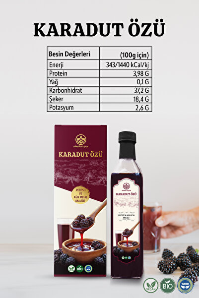 Apayrı Yaşam Karadut Özü (PESTİSİT & AĞIR METAL IÇERMEZ ANALİZLİ) Katkısız ve %100 Doğal