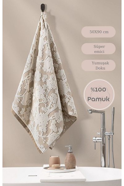 Karna Home Cotton Single Towel Jacquard Karna Eco Batıs 50X90Cm