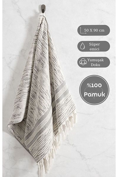 Karna Home Cotton Single Towel Jacquard Carnation Premium Stella 50X90Cm