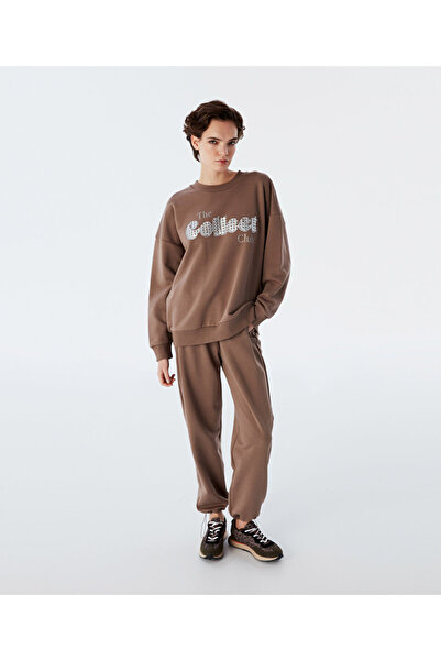 Twist Slogan Printed Sweatshirt