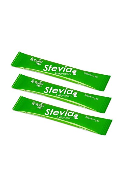 Fibrelle Stevia Stick Toz Tatlandırıcı 80 Adet - Porsiyonluk Peket Kalorisiz Şeker Alternatifi