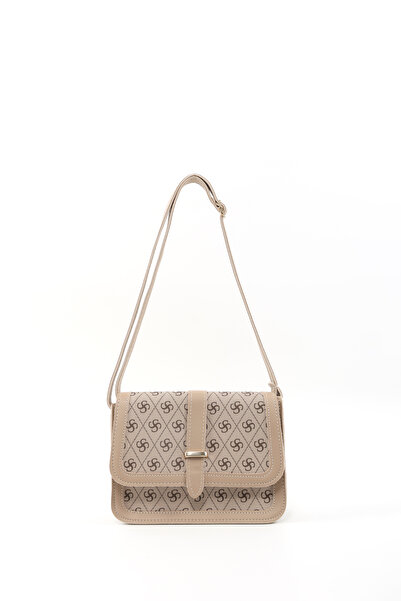 SHAKA Monogram Printed Mink Shk127 Faux Leather Interior Zipper Pocket Snap C...