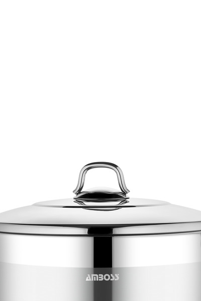 Amboss Saphire Stainless Steel 26 cm Deep Pot with Steel Lid