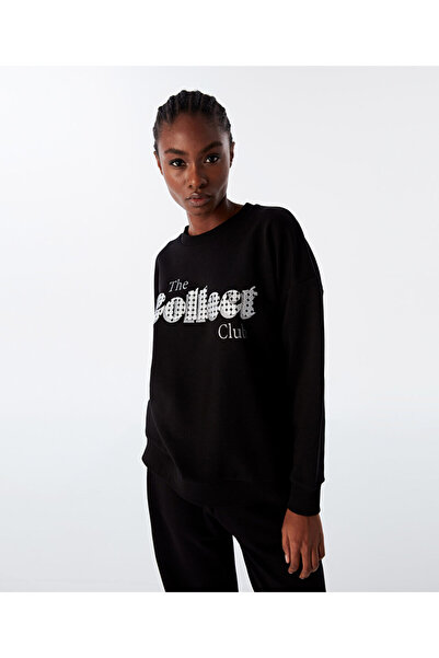 Twist Slogan Printed Sweatshirt