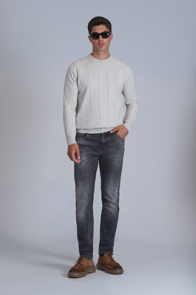 Lufian Slim Fit Gray Rodney Smart Jean Men's Trousers
