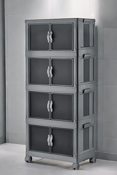 EVLE Katlanabilir Modüler Dolap 4 lü 54 cm x 31,7 cm x 127 cm
