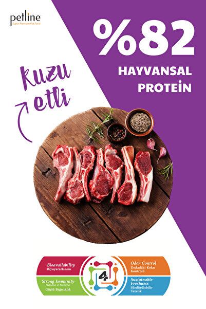 Petline Kemik Ve Kas Gelişimini Destekleyici Kuzu Etli Yavru Köpek Maması 3 Kg - Kids