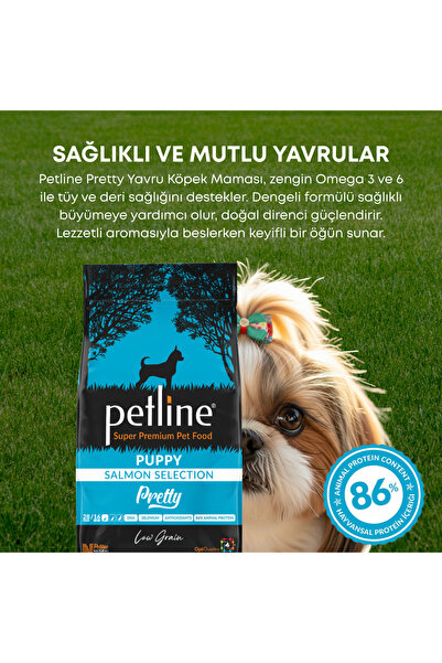 Petline Antioksidan Ve Omega Deposu Somonlu Yavru Köpek Maması 3kg - Pretty