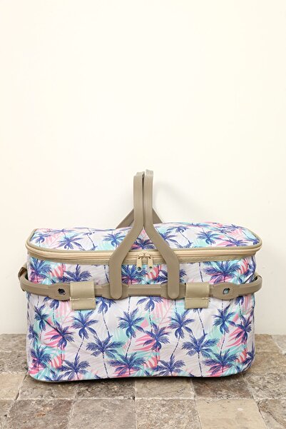 Kale Termos KALE - KALE TERMOS İZOLASYONLU DESENLİ PİKNİK SEPETİ - PALMİYE DE...