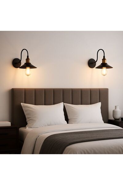 Ömür Avize Delta 2-Piece Black Case Sconce 2Pcs