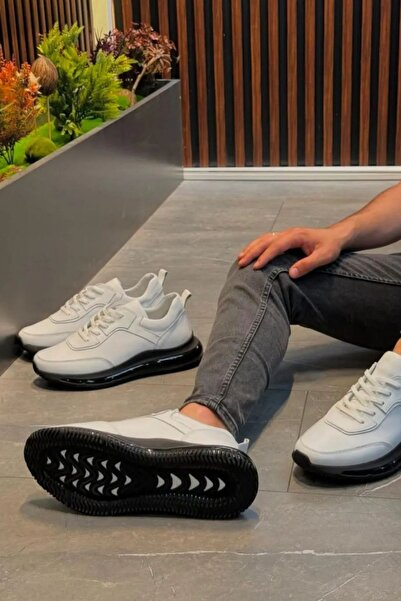 Paulo 10000 BEYAZ CİLT HAKİKİ DERİ ERKEK SNEAKERS