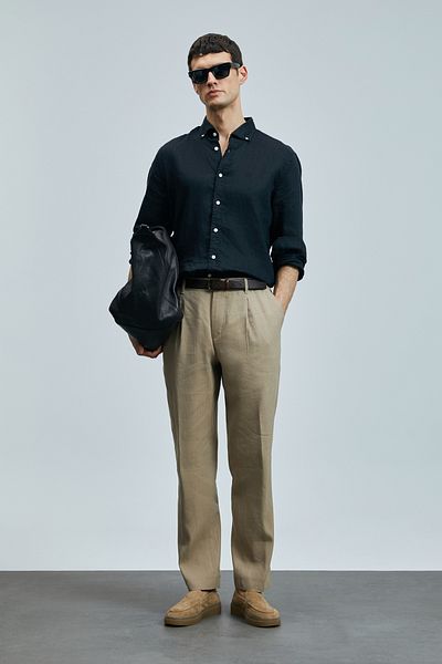 Lufian Tom Smart Men's Chino Pants Slim Fit Camel Hair