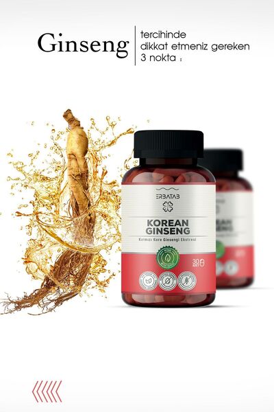 Erbatab Kırmızı Kore Ginsengi Ekstresi 30 Kapsül