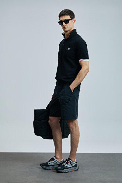 Lufian Eros Smart Men's Polo T-Shirt Black