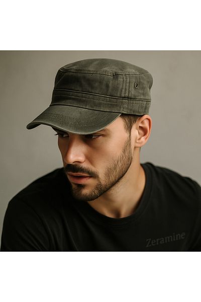 ZERAMİNE Унісекс капелюх Castro з миттям, хакі