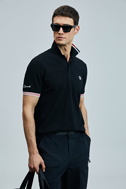 Lufian Eros Smart Men's Polo T-Shirt Black
