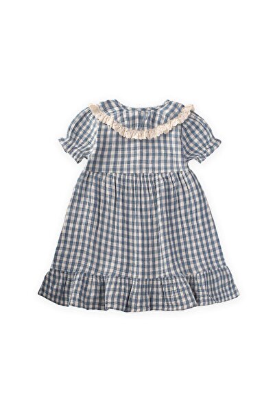 Cigit Rochie cu guler în carouri Pöti 2-10 ani Albastru indigo