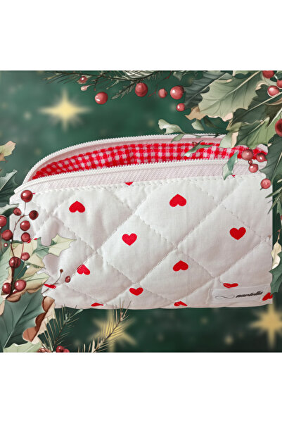 nartella حامل أقلام مبطن من القطن بنمط قلب – حجم كبير، تصميم رقيق وأنيق