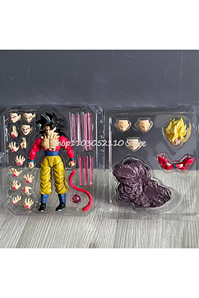 BANDAI بدون صندوق، شخصية دراغون بول زد سون غوكو، SHF، S.H.Figuarts، Ssj4، سوبر سايان 4، قوة غير مروضة، شخصية أكشن
