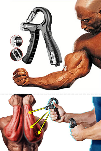 Shopura Ayarlı (sayaçlı) El Yayı 5-60 Kg Ayarlanabilir Bilek Güçlendirme Alet...