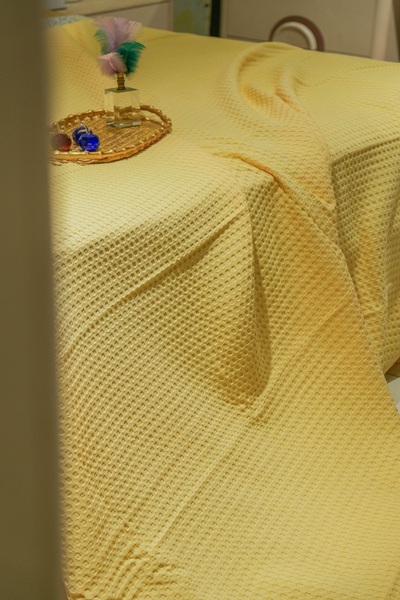Muteks Premium 100% Cotton Single Summer Pike - Anti-Sweat Fabric (SUN YELLOW) 160X240CM