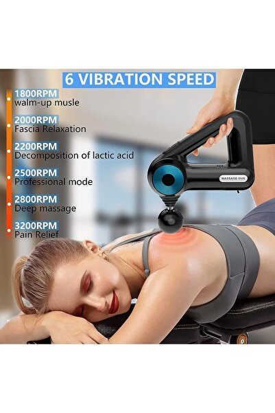 Mega Plus Derin Kas Gevşeticili Mini Vurmalı Kas Masaj Tabancası