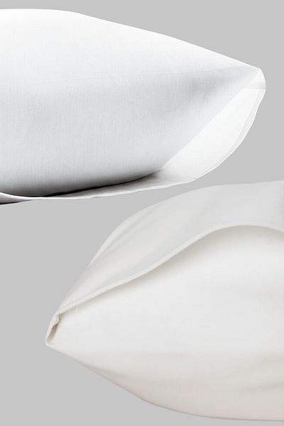 HRN Textile 2-Piece Terry Cotton Cotton Covered Pillow Protector Mattress - Liquid Proof & Silent (50X70 cm)