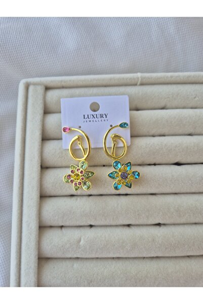 Panelya Eternal Koleksiyonu Paslanmaz Çelik Küpe Zirkon Taşlı