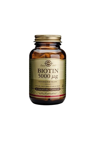 Solgar Biotin 5000 mcg 50 Capsules Vitamin