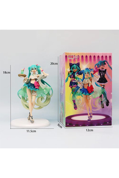 BANDAI مجسم هاتسون ميكو الجديد ذو اللون البني، بفستان كريمة الصودا، من مجموعة...