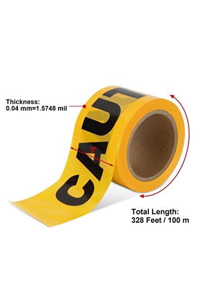 Choice 100m CAUTION Tape Hazard Tape Black And Yellow 20m Caution Safety Warning Police Quarantine Tapes No
