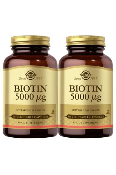 Solgar Biotin 5000 mcg 50 Capsules X2 Pieces