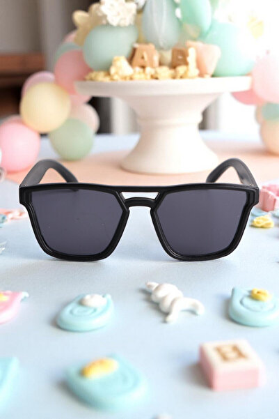 Chunky Frame Edu 0-10 Years UV400 نظارات شمسية سوداء للأطفال معتمدة