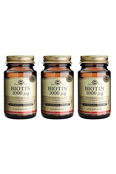 Solgar Biotin 1000 Mcg 50 Capsules 3 Pieces