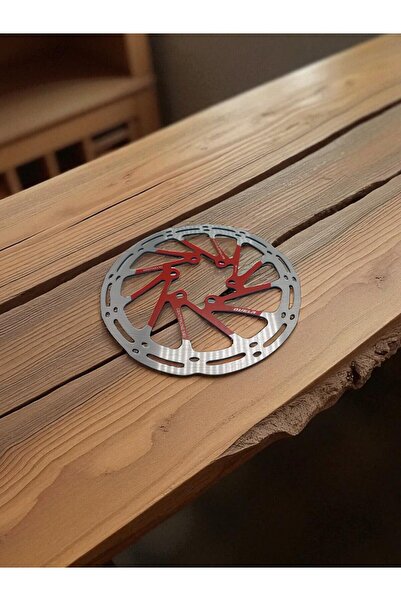 ovela 140mm Elektrikli Scooter ve Bisiklet Uyumlu Fren Diski - Kırmızı Gümüş