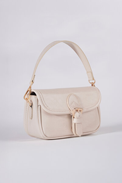 macsoo Γυναικεία κρέμα Mio Model Mini Clamshell Τσάντα χεριών και ώμου