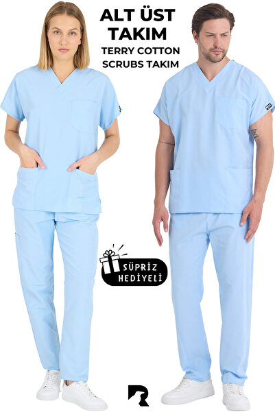 KARGA ÜNİFORMA Set de uniforme pentru asistentă medicală și medic, unisex, di...