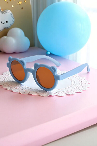Chunky Frame Round Matte 0-10 Years Uv400 Certified Blue Children's Sunglasse...