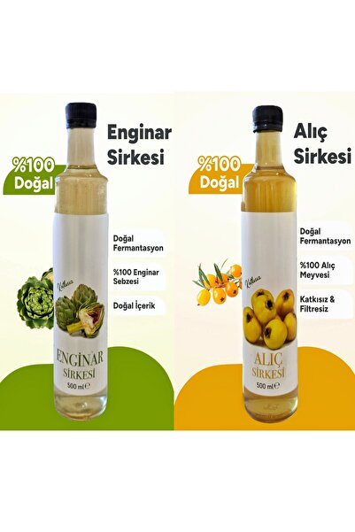 Esorya Doğal Organik Enginar Sirkesi, Alıç Sirkesi 2'li Set