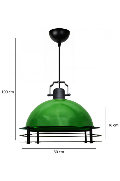 HOMİNG Sven Yeşil Metal Kafesli Sarkıt Kafe Restoran Mutfak Antre AYD-3586
